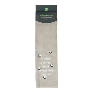 Nova Golf Nova Golf 'It Takes A Lot Of Balls' Golf Towel - Grey White