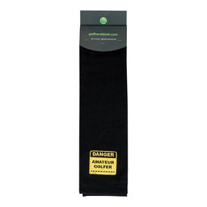 Nova Golf Nova Golf 'Danger Amateur Golfer' Golfhanddoek - Zwart Geel Nova Golf Nova Golf 'Danger Amateur Golfer' Golfhanddoek - Zwart Geel