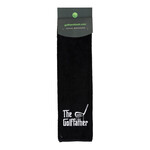 Nova Golf 'The Golffather' Golfhanddoek - Zwart Wit