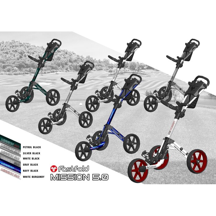 FastFold FastFold Mission 5.0 Golftrolley - Zilver Zwart
