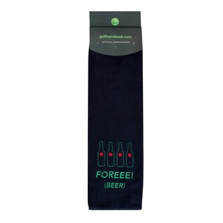 Nova Golf 'Foreee (Beer)' Golfhanddoek - Blauw Groen