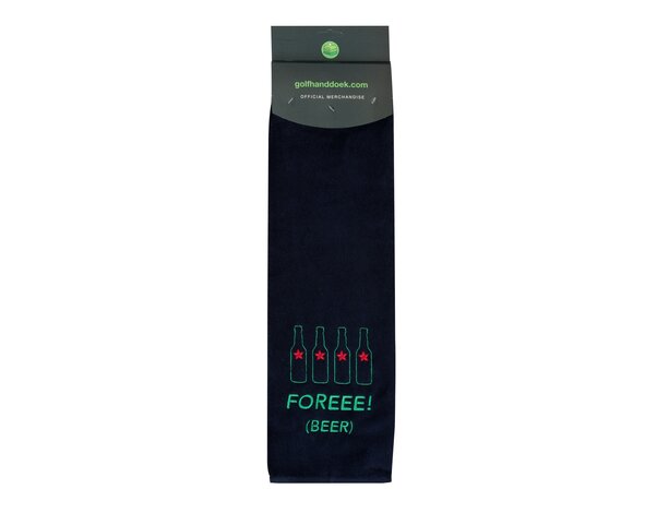 Nova Golf 'Foreee (Beer)' Golf Towel - Blue Green
