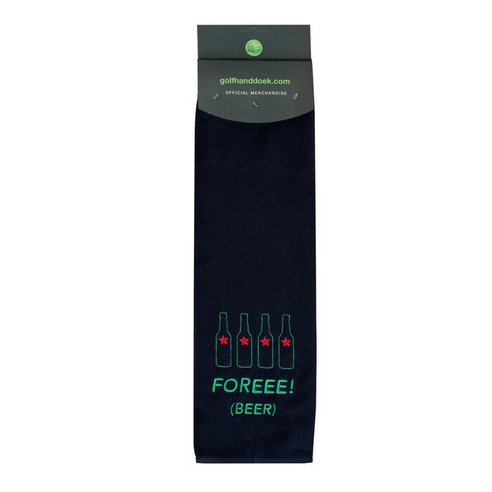 Nova Golf Nova Golf 'Foreee (Beer)' Golfhanddoek - Blauw Groen