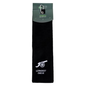 Nova Golf Nova Golf 'Longest Drive' Golf Towel - Black White Nova Golf Nova Golf 'Longest Drive' Golf Towel - Black White