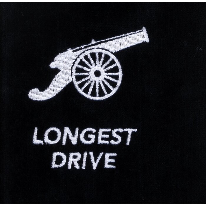 Nova Golf Nova Golf Longest Drive' Golfhanddoek - Zwart Wit