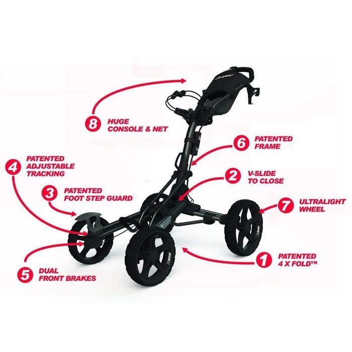 Clicgear Clicgear 8.0+ Golf Trolley - Silver Black