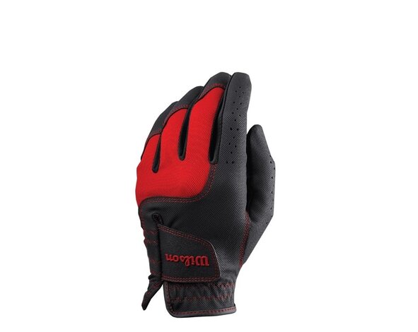 Wilson Wilson Junior Golfhandschuh - Schwarz Rot (Für Rechtshänder)