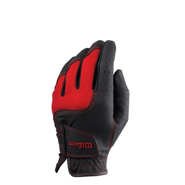 Wilson Wilson Junior Golfhandschuh - Schwarz Rot (Für Rechtshänder)