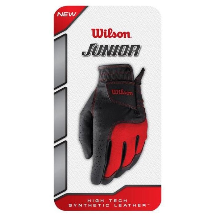 Wilson Wilson Junior Golfhandschuh - Schwarz Rot (Für Rechtshänder)