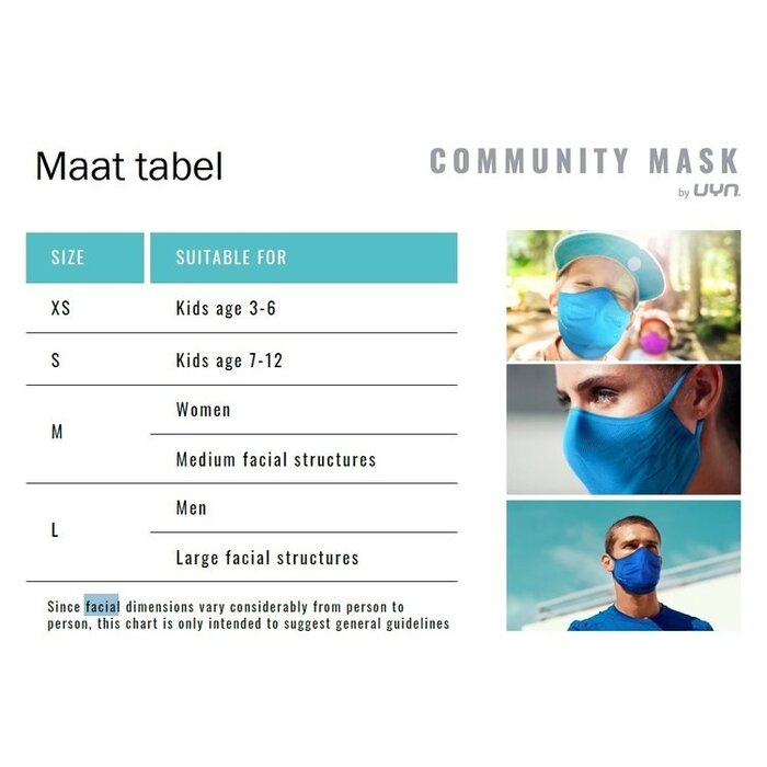 UYN Community Mask Washable Mouth Mask - White
