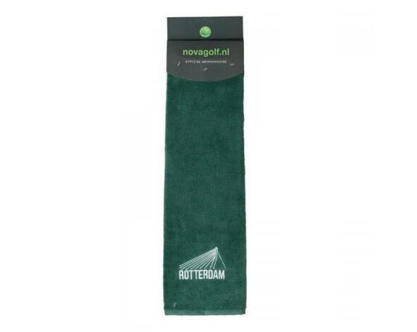 Nova Golf Nova Golf 'Rotterdam Erasmus Bridge' Golf Towel - Green White