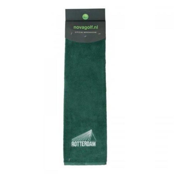Nova Golf Nova Golf 'Rotterdam Erasmus Bridge' Golf Towel - Green White