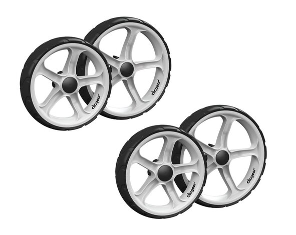 Clicgear Clicgear Wielenset Voor Clicgear 8.0+ Trolley (4 wielen) - Wit