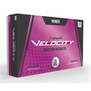 Wilson Wilson Tour Velocity Ladies Golfballen - Wit - 15 Stuks Wilson Wilson Tour Velocity Ladies Golfballen - Wit - 15 Stuks