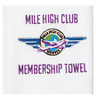 Nova Golf 'Mile High Club Membership' Golf Towel - White