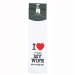 Nova Golf 'I Love It When My Wife' Golfhanddoek - Wit