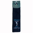 Nova Golf Nova Golf 'Golf Isn't A Hobby It's A Lifestyle' Golfhanddoek - Zwart