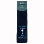 Nova Golf 'Golf Isn't A Hobby It's A Lifestyle' Golf Towel - Black
