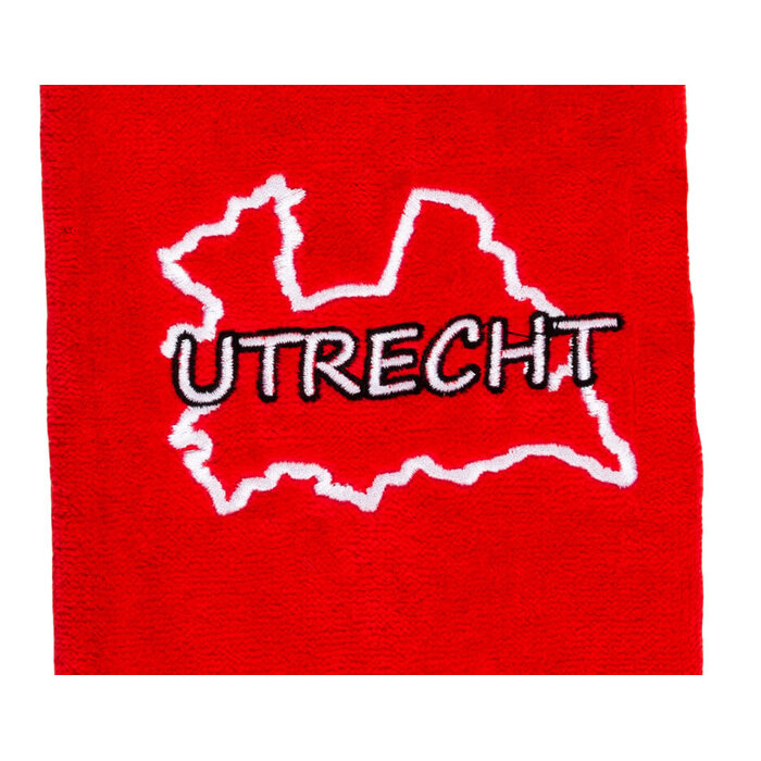 Nova Golf Nova Golf 'Utrecht' Golfhanddoek - Rood Wit