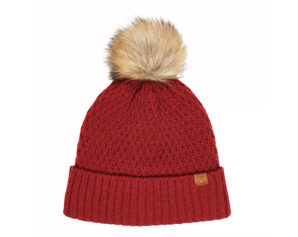 Callaway Callaway Ladies Pom Pom Beanie - Dark Red