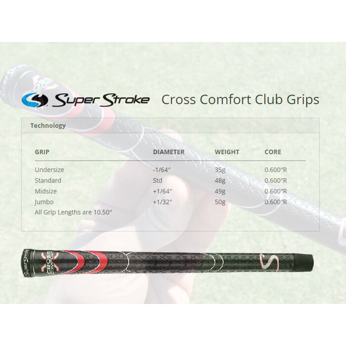 SuperStroke SuperStroke Cross Comfort JUMBO SIZE Grip - Zwart Rood