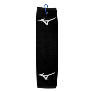 Mizuno Mizuno RB Tour Trifold Golfhanddoek - Zwart Mizuno Mizuno RB Tour Trifold Golfhanddoek - Zwart