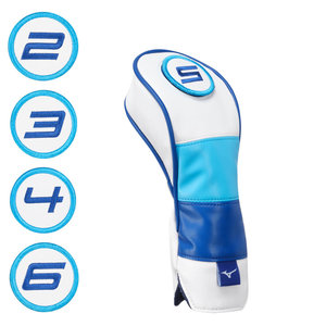 Mizuno Mizuno Tour Universele Hybride Club Headcover - Wit Blauw Mizuno Mizuno Tour Universele Hybride Club Headcover - Wit Blauw