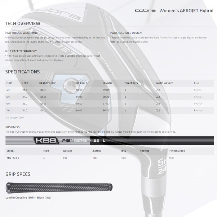 Cobra Cobra AeroJet Dames Hybride Club