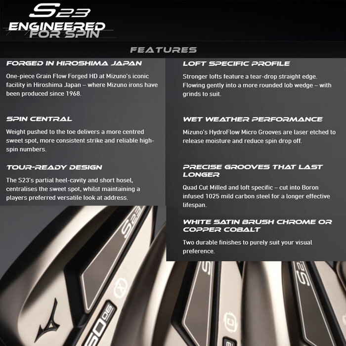 Mizuno Mizuno S23 White Satin Wedge (Stahlschaft)