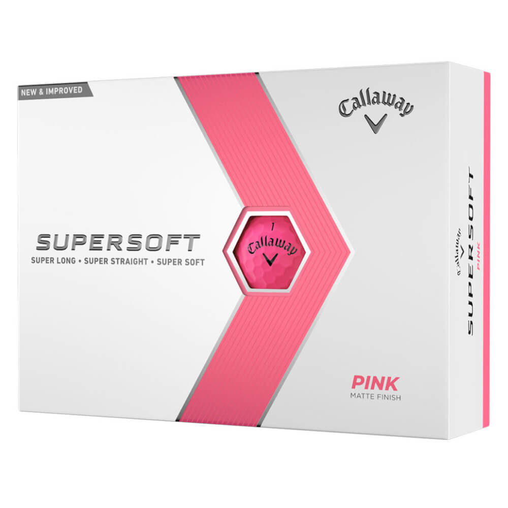  Callaway Supersoft Golf Balls, Pink, Pack of 12