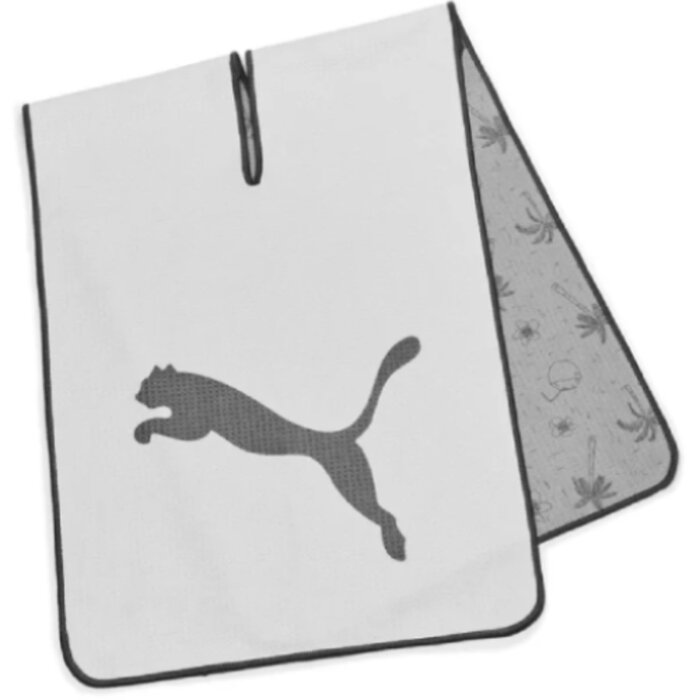 Puma Puma Tour Microfiber Players Golfhanddoek - Wit Grijs