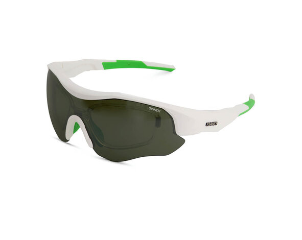 Sinner Sinner Triple II Golf Sunglasses - Matte White Green