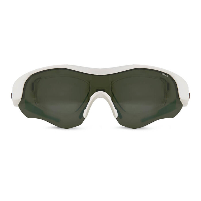 Sinner Sinner Triple II Golf Zonnebril - Mat Wit Groen