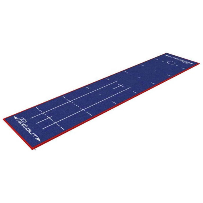 PuttOut Patriot Putting Mat 240 cm - Blauw