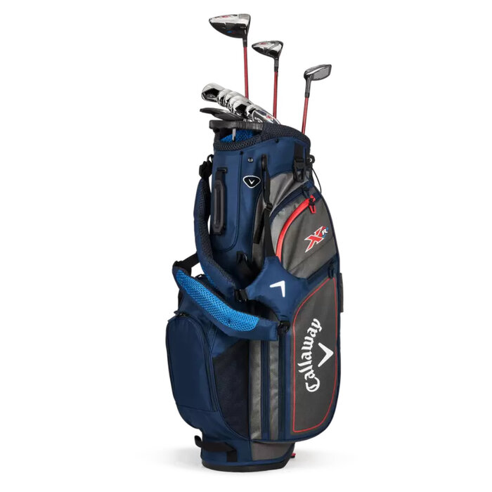 Callaway Callaway XR 16-Piece Men's Golf Set | Stand Bag (steel shaft) - Blue Red - LEFT