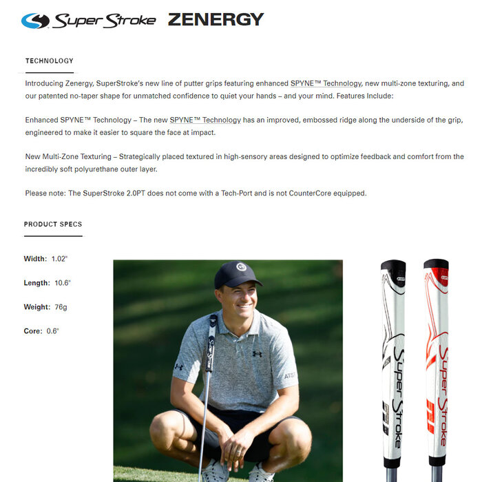 SuperStroke SuperStroke Zenergy Tour 3.0 Putter Grip - Black White