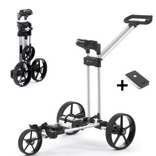 FlatCat FlatCat Ahead Electric Golf Trolley With Remote Control - Silver