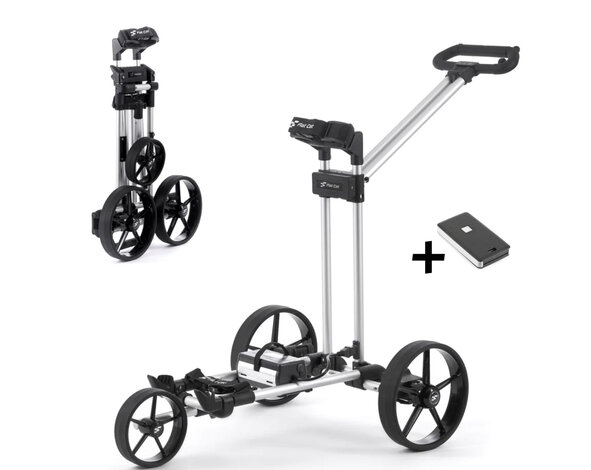 FlatCat FlatCat Ahead Electric Golf Trolley With Remote Control - Silver