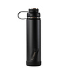 EcoVessel The Boulder Isolierte TriMax 700cc Wasserflasche - Schwarz