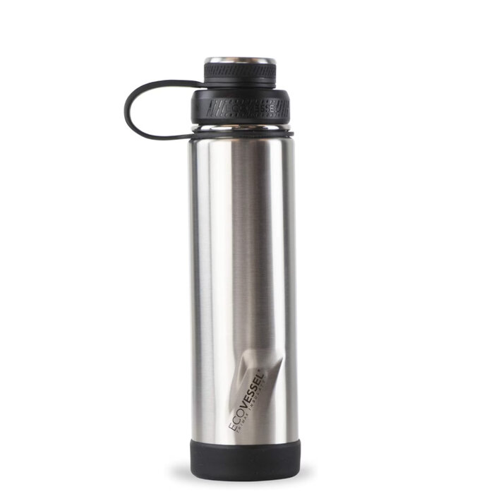 GolfDriver.nl EcoVessel The Boulder Insulated TriMax 700cc Stainless Steel Water Bottle - Black