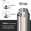 GolfDriver.nl EcoVessel The Boulder Insulated TriMax 700cc Stainless Steel Water Bottle - Silver