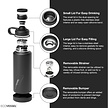 GolfDriver.nl EcoVessel The Boulder Insulated TriMax 700cc Stainless Steel Water Bottle - Silver