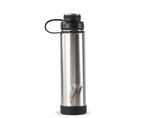 GolfDriver.nl EcoVessel The Boulder Isolierte TriMax 700cc Wasserflasche - Silber