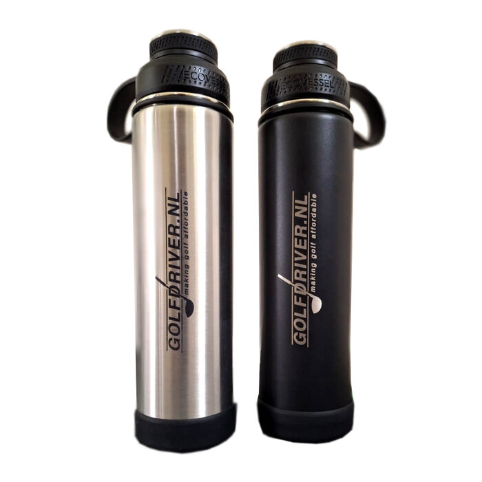 GolfDriver.nl EcoVessel The Boulder Insulated TriMax 700cc Stainless Steel Water Bottle - Black