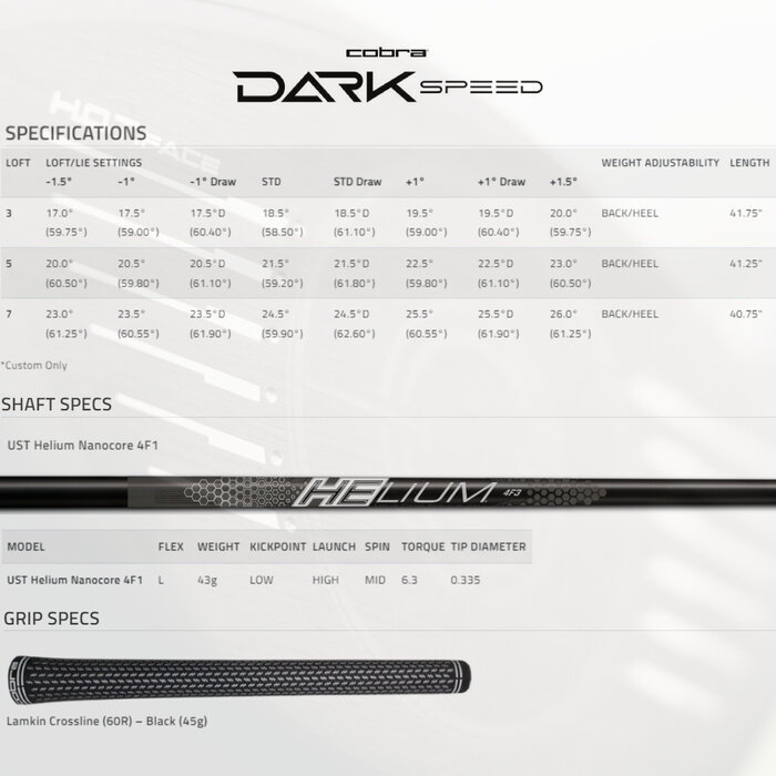 Cobra Cobra Darkspeed Max Dames Fairway Wood 2024