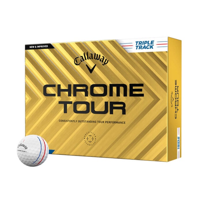 Callaway Callaway Chrome Tour Triple Track Pelotas de Golf 2024 - Blanco - 12 Unidades