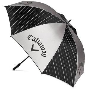 Callaway Callaway UV 64 Inch Single Canopy Golfparaplu - Zwart Zilver Wit Callaway Callaway UV 64 Inch Single Canopy Golfparaplu - Zwart Zilver Wit