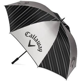Callaway Callaway UV 64 Inch Single Canopy Golfregenschirm - Schwarz Silber Weiß