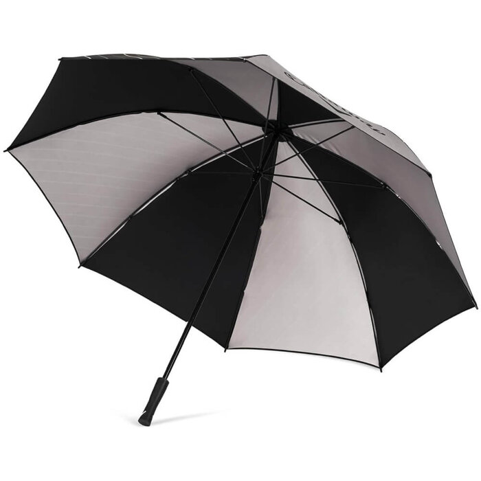 Callaway Callaway UV 64 Inch Single Canopy Golfregenschirm - Schwarz Silber Weiß
