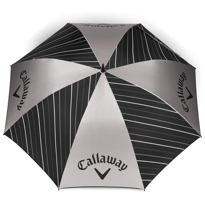 Callaway Callaway UV 64 Inch Single Canopy Golfregenschirm - Schwarz Silber Weiß